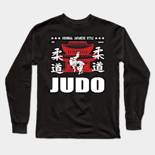 Cool Judo Martial Arts Design With Kanji Long Sleeve T-Shirt